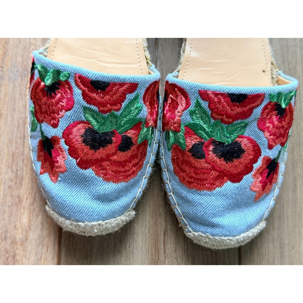 Jessica Simpson Womens Floral Embroidered Espadrilles Flats Shoes Size 9 - Picture 8 of 8